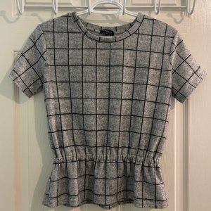 Dynamite Grey Peplum Sweater Top